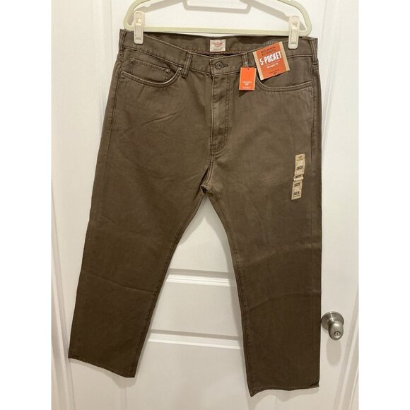 Dockers Pants 38 X 29 Men's Brown 5 Pocket Straight Fit NWT - Picture 1 of 9